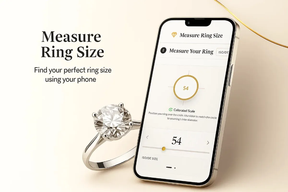 Measure Ring Size browser tool interface